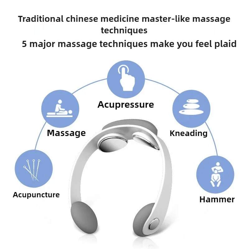 New multifunctional mini cervical massager pulse home neck massager therapy function portable hot compress cervical massager