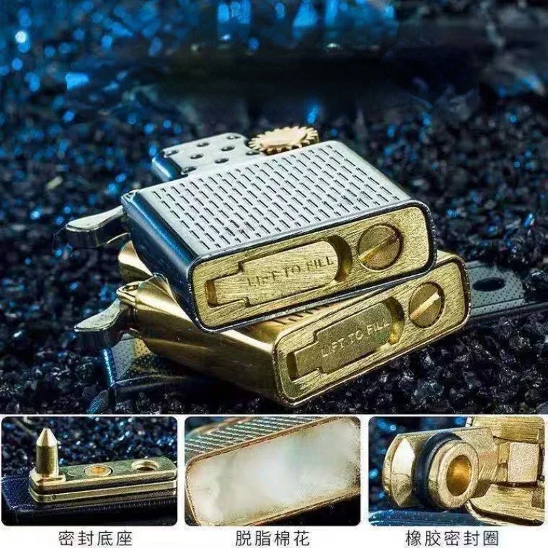 ZORRO Kerosene Lighter Inner Insert Parts Gas/Oil Flint Grinding Wheel Brass White Steel Cigarettes Lighters Repalce 912 915 902