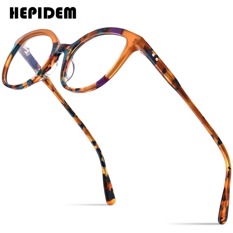 

HEPIDEM Multicolor Acetate Glasses Frame Men Retro Square Eyeglasses Women Optical Spectacles Eyewear H9326