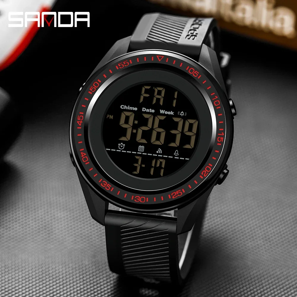 

SANDA Top Brand 6013 Electronic watchOutdoor Sports Men's Watches Multifunction Waterproof Digital Men’s Watches