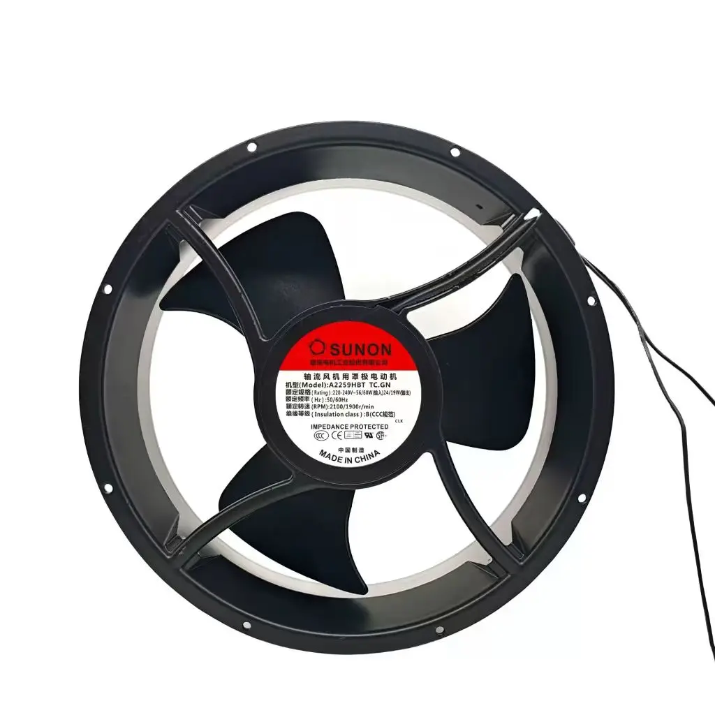 SLIDER AC 220V 240V 254x89mm Round Axial Fan Ball Bearing 2100 RPM 10 Inch Industrial Cabinet Cooling Exhaust SLD-A2259HBT