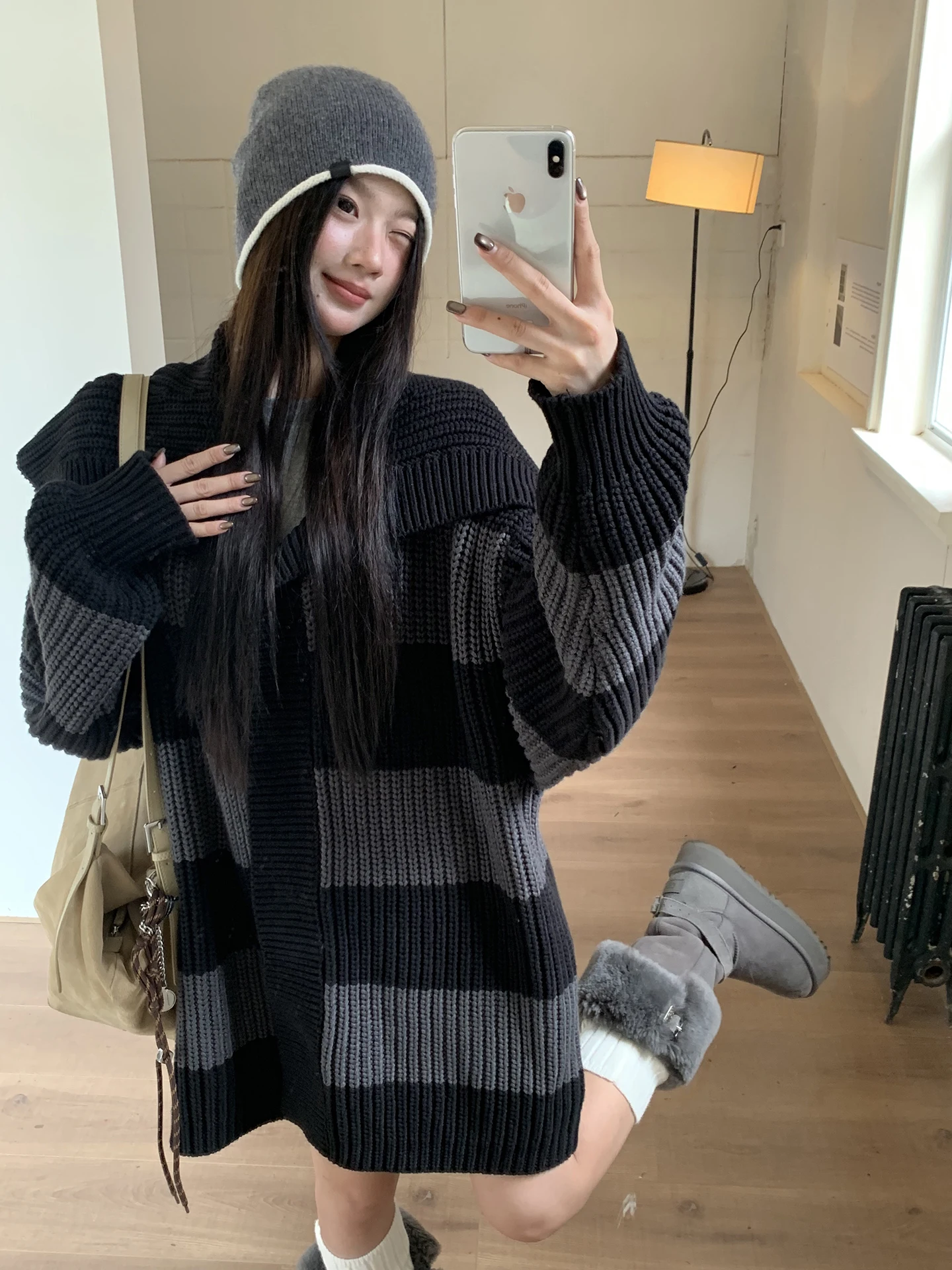 

Loose Knitted Open Cardigan Women's Spring Faion 2026 New Top Lazy Sle High-End Feeling Sweater Jaet Casual Comfortable