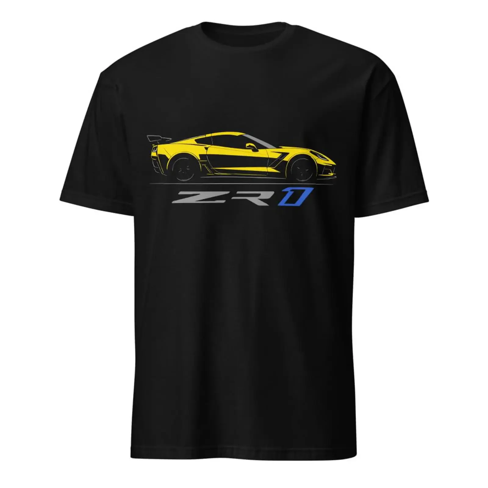 C7 Sports Car ZR1 T Shirt Racing Yellow Tintcoat Supercar Silhouette Tribute vintage Washed designer clothes Stretched Casual