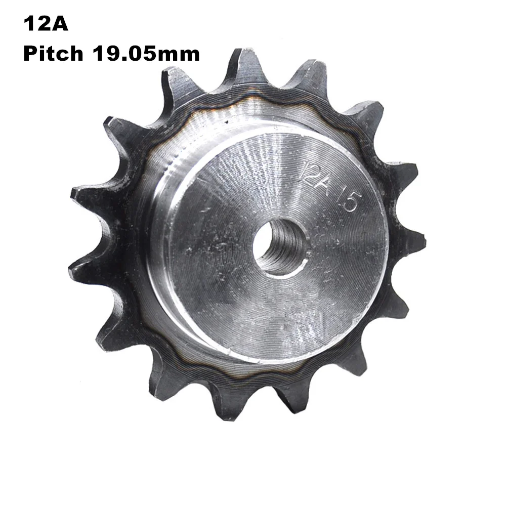 

1Pc 12A Convex sprocket Chain Gear 10-25Teeth A3 Steel Industrial Convex Step Sprocket Wheel Process Tooth Pitch 19.05mm