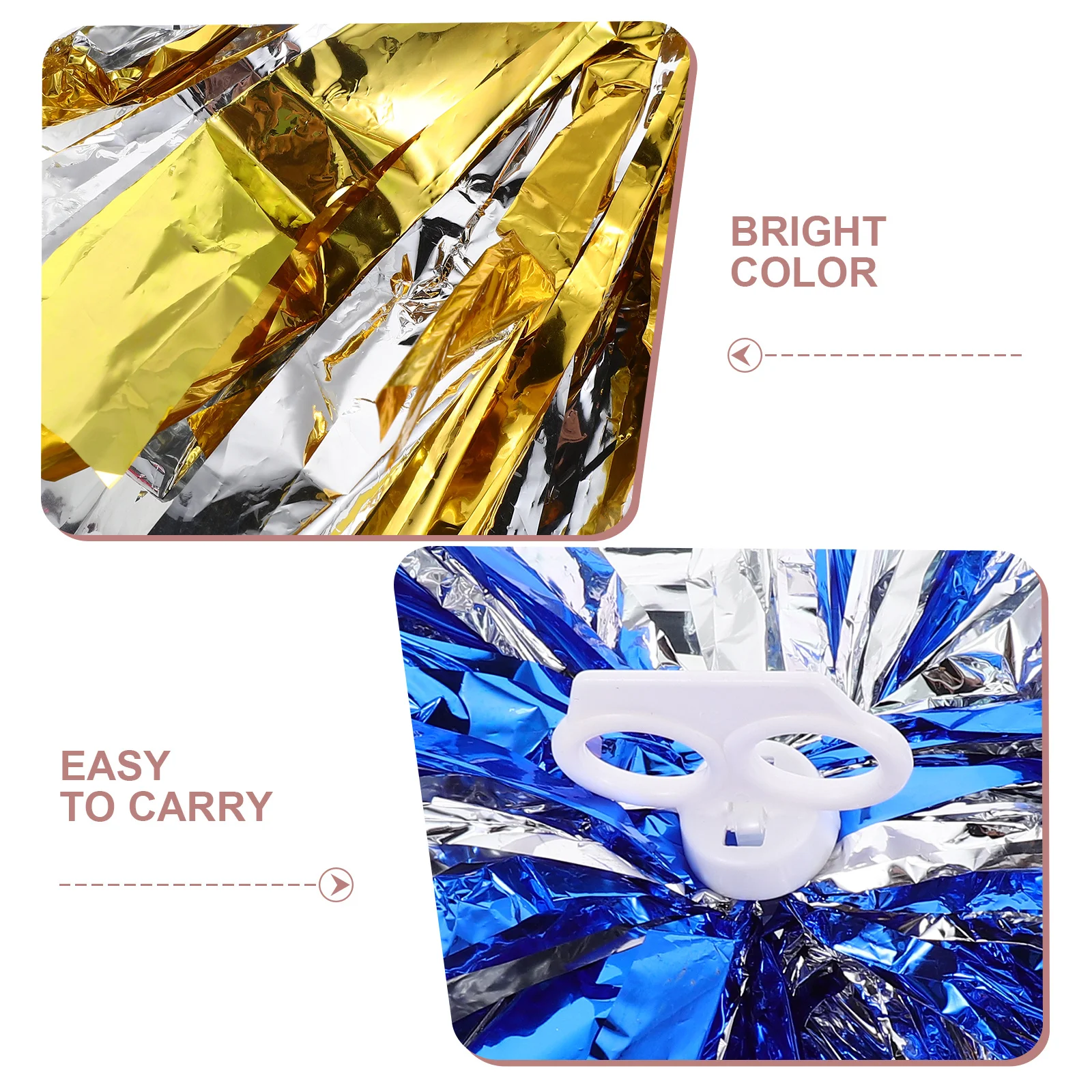 6 قطعة مقابض التشجيع بوم بومس استخدام متعدد الاستخدامات لفرق الرقص والأحداث الرياضية والتجمعات الاحتفالية وألعاب الفريق #5