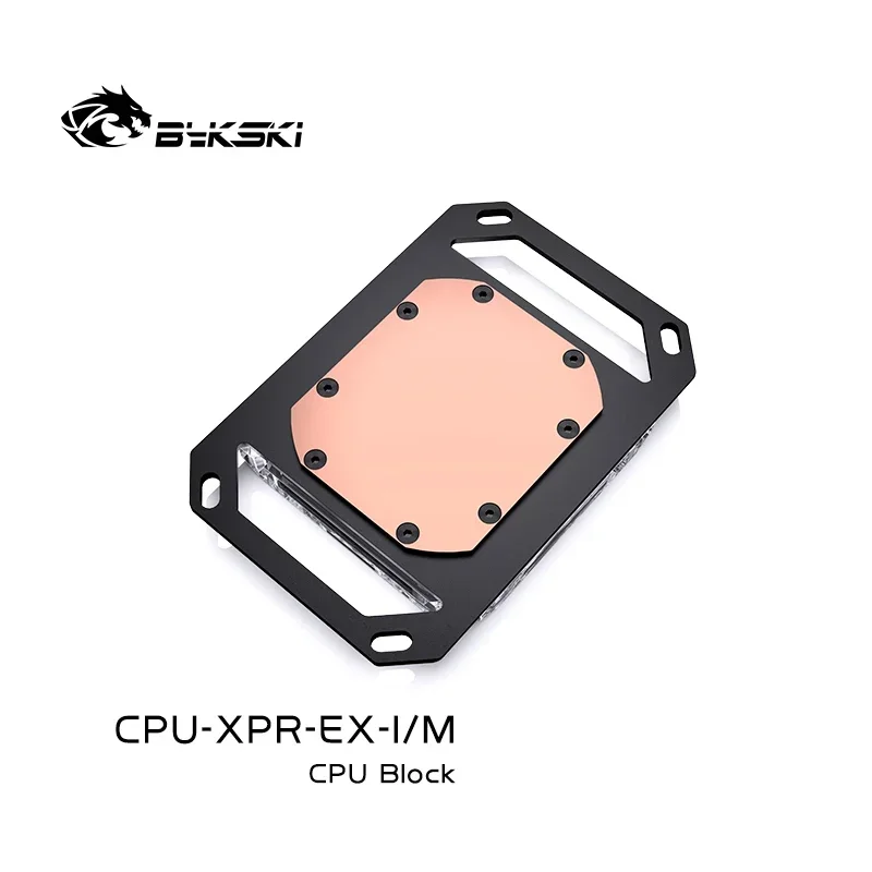 Bykski Acrylic CPU Water Block for INTEL LGA1700/1800/115X/ AMD Ryzen 9 AM5 AM4 0.08mm Microchannel Water Cooler Radiator