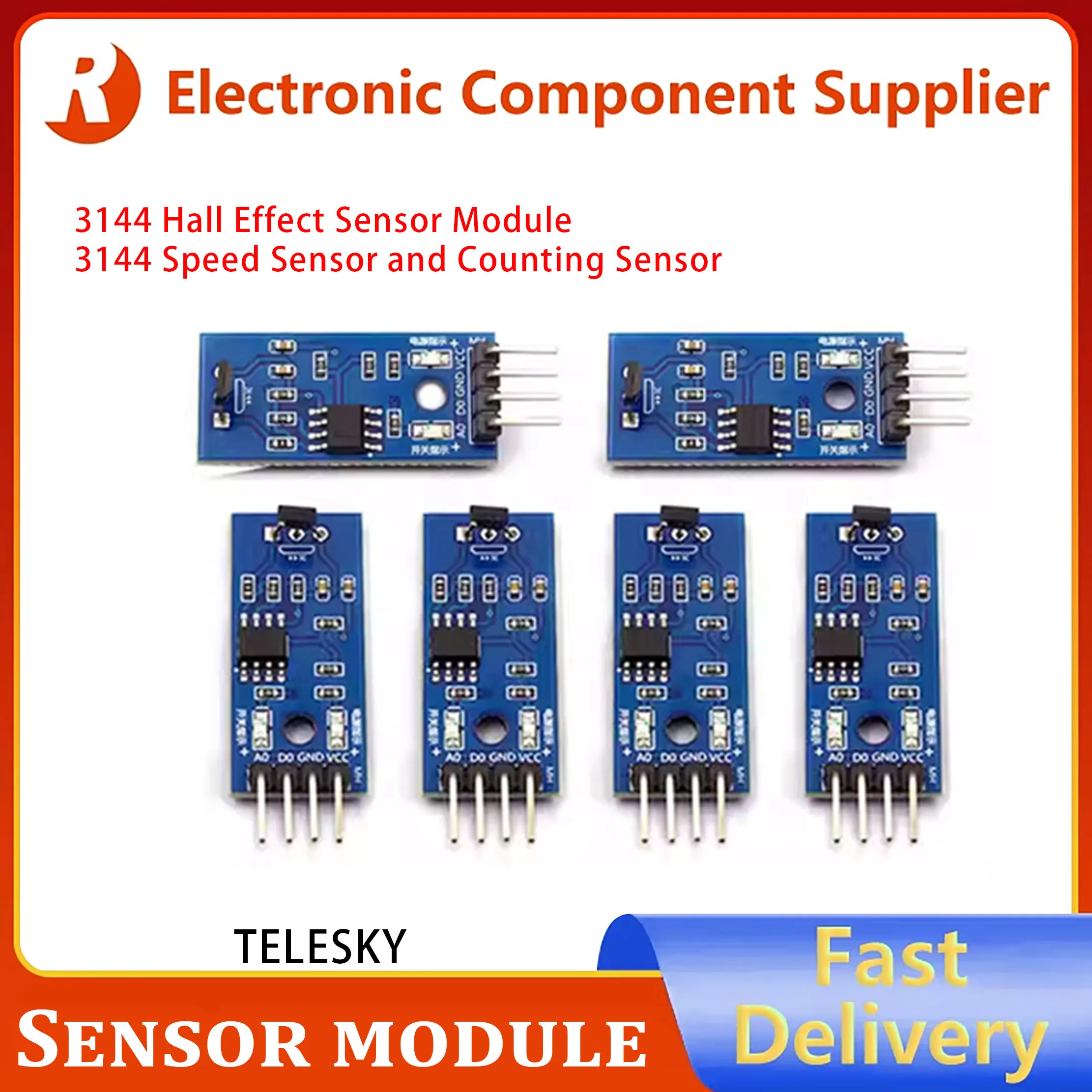 1pcs [TELESKY] Sensor Module: Hall Sensor, 3144 Speed Sensor, Counting Sensor