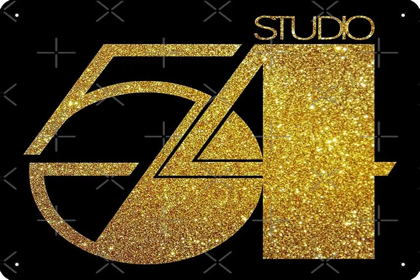 Studio 54-70s Disco Music Art Print Metal Tin Sign 12 X 8 Inch Funny Man Cave Home Office Bar Decor