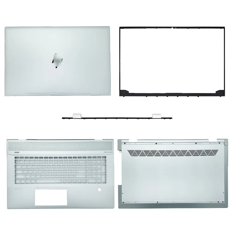 

Brand New Laptop Case For HP ENVY 17-CE TPN-W145 LCD Back Cover Front Bezel Hinges Cover Palmrest Bottom Case L55393-001 Silver