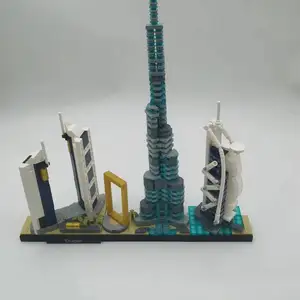 Şehir Streetscape Mimarisi, çocuklar için Yapı Taşları Kiti, oyuncak modeli, klasik, Dubai 21052, Sydney avustralya, çin, kit bir tuğla Lego city no. 8'deki en iyi 10 satış