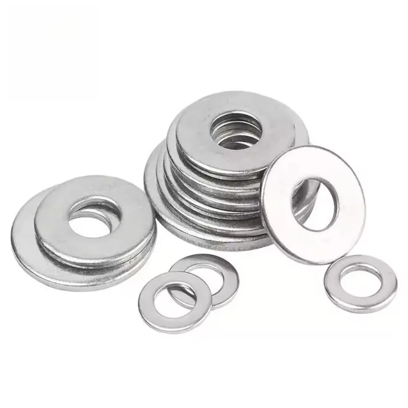 80-580Pcs Stainless Steel Flat Washers Assortment, Anti-Slip Gaskets M2-M12 for Fastening