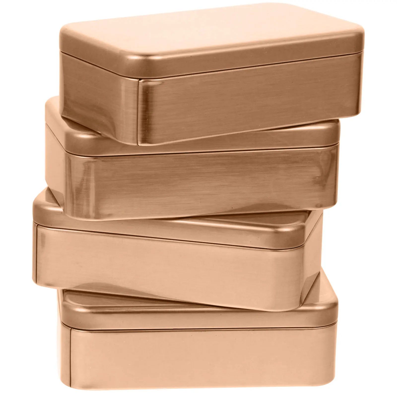 

4pcs Gift Packaging Boxes High-Quality Tinplate Durable Smooth Polishing Tight Lid Storage USB Keys Cigarettes Stationery Small