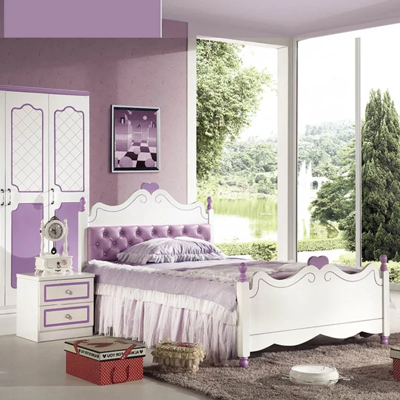 Girls Children Room Beds Children Teen Boys Sets Kid Frame Kids Bedroom Set