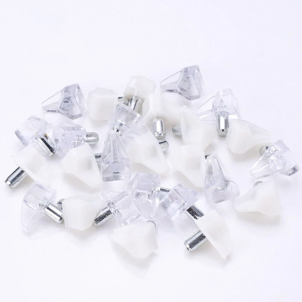 

500PCS Clear Shelf Support Studs Pegs Cabinet Laminate Support Clips Bookcase Glass Plate Fixed Holder Furniture Hardware