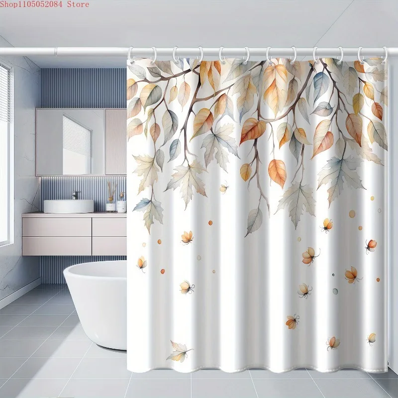 Duschvorhang im Basic-Stil mit Haken, Anti-Form für Hotel- und Heimbadezimmer