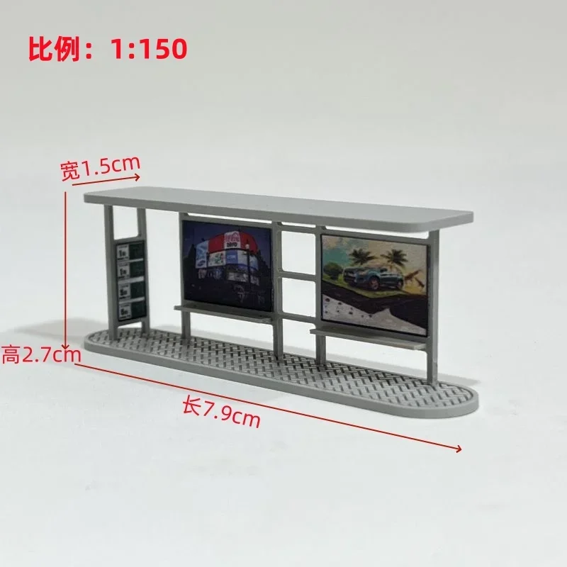 

Miniature Bus Station Model 1:87 1:100 1:150 Plastic Assembly Material Diy Urban Sand Table Scene Layout Diorama Kit for Diorama