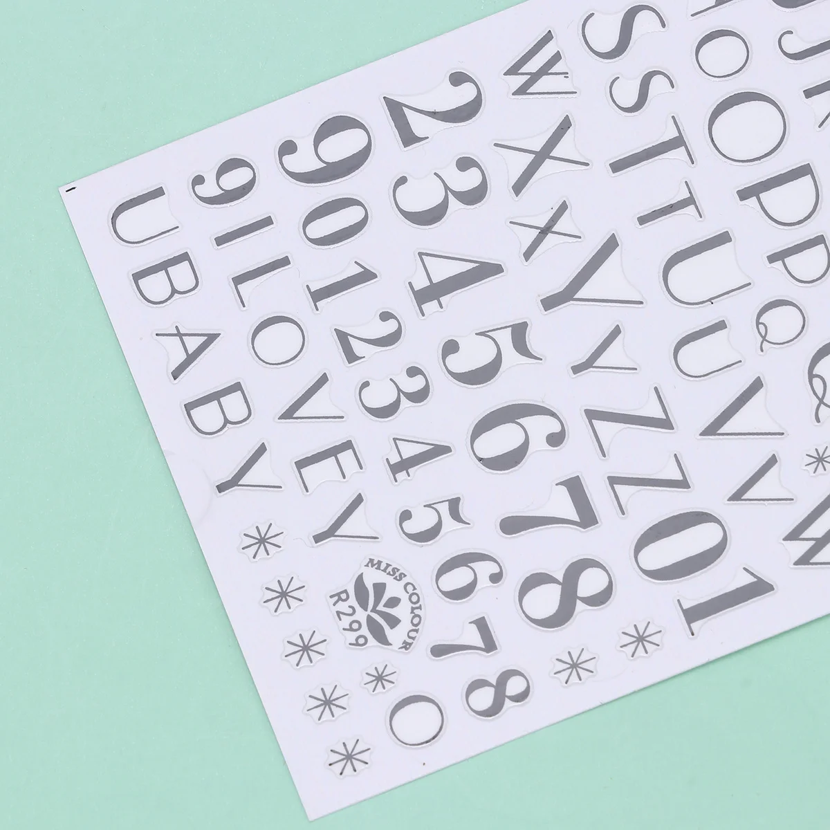 8 قطع من ملصقات فن الأظافر اللاصقة بأنماط الحروف الجميلة DIY ملصقات مانيكير للأظافر متوافقة مع أحداث العطلات #5
