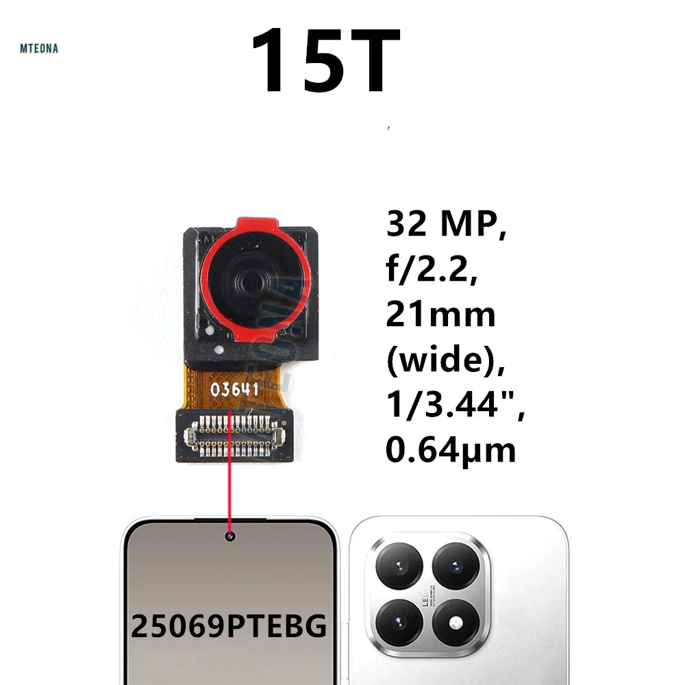 Back Big Rear Main Camera Module For Xiaomi 15T / Mi 15T Pro Small