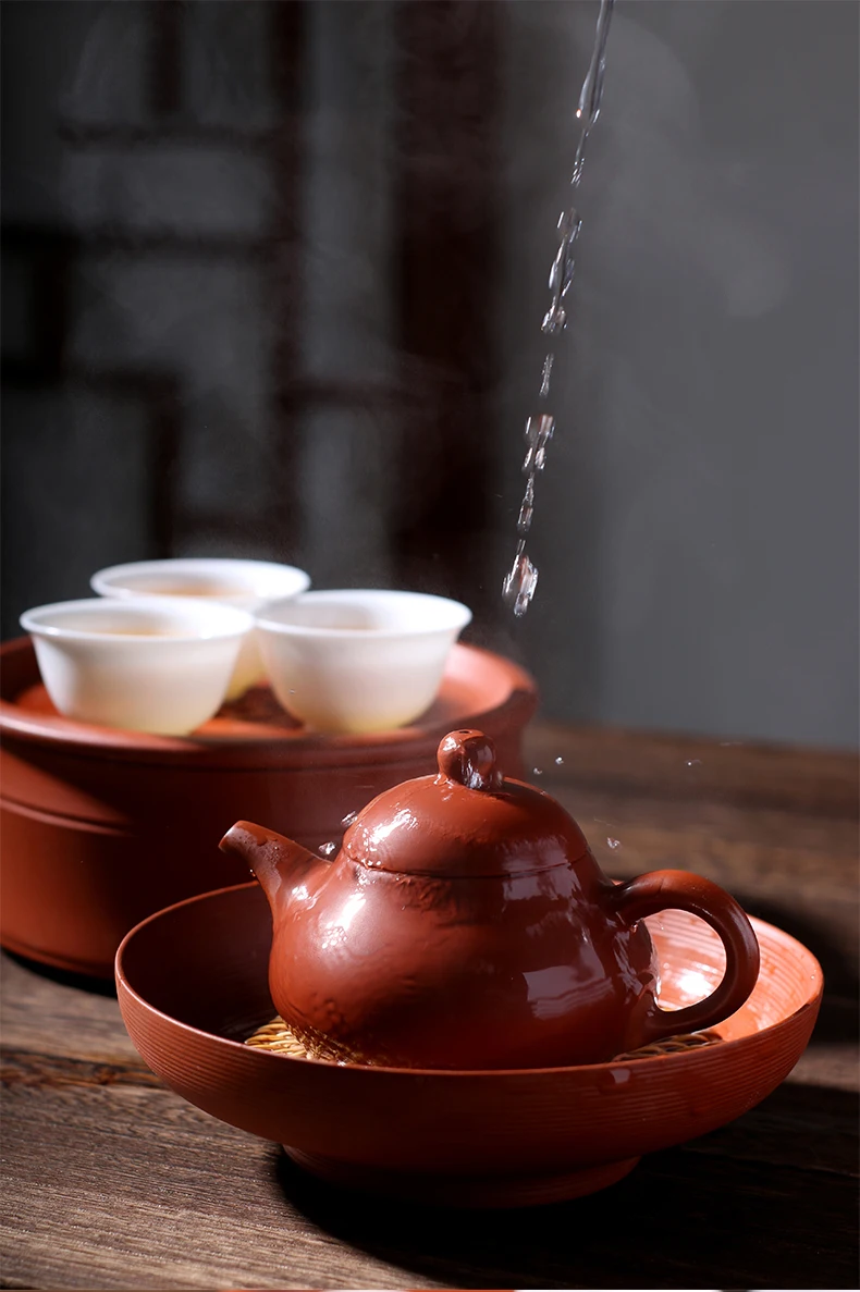 115ml Chaozhou Zhuni Red Mud Teapot Handmade Purple Clay Tea Pots Chinese Kongfu Teaware With Ball Hole Filtration Pot