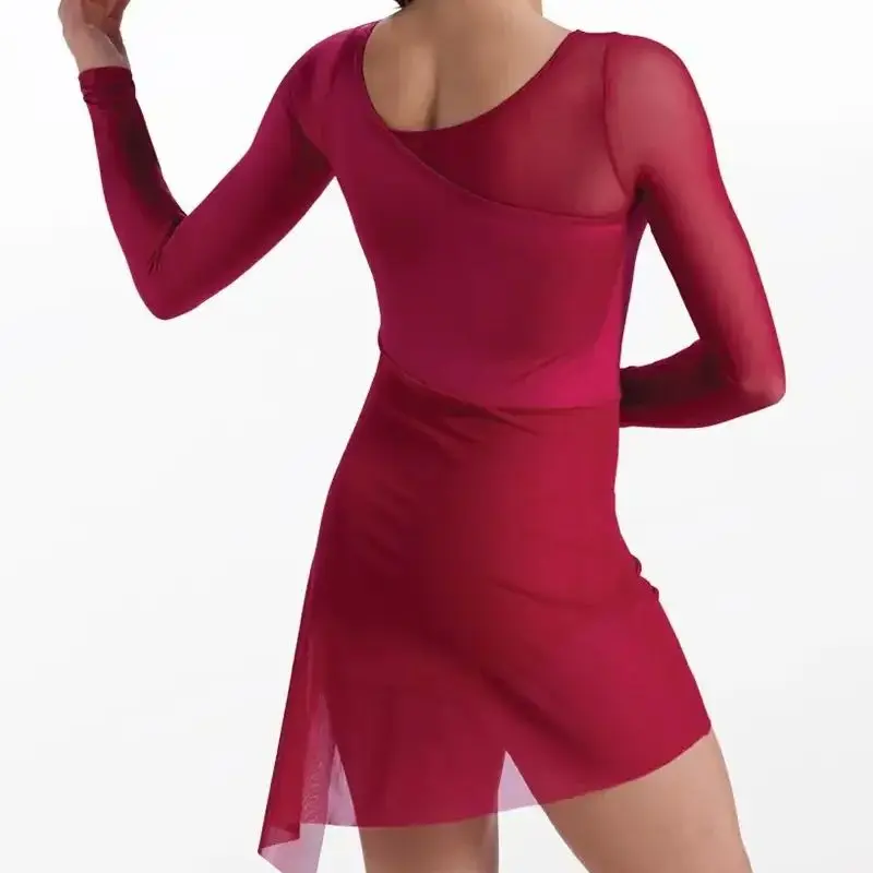 2025 Professioneel jazz Latin-danskostuum in fluwelen stijl voor prestatiejurken