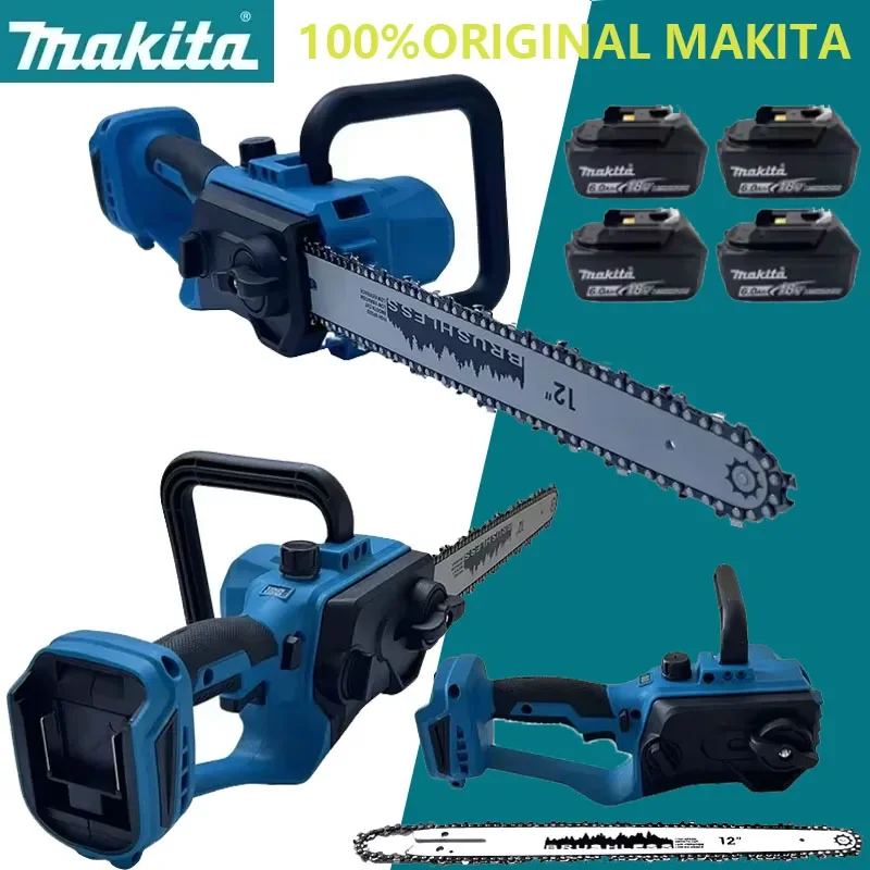 

Makita 12IN Cordless Electric Chain Saw for Garden Trimming Wood Cutting Pruning Compatible with 18V Battery Power Tool