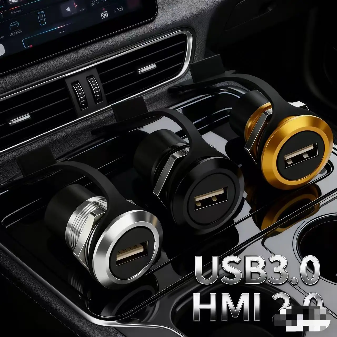 وحدة مقبس معدنية مستديرة D نوع مستقيم من خلال الشبكة USB2.0 USB3.0 موصل لوحة تركيب HDMI CAT6