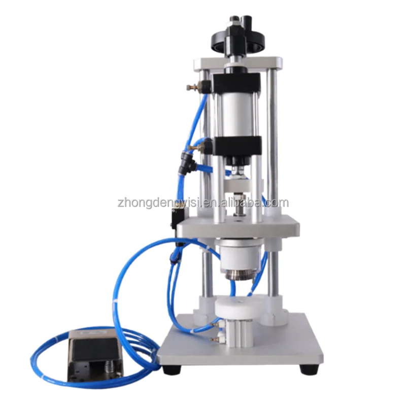 Semi-Automatic Manual Pneumatic Crimp Machine for Perfume Bottles Core Motor Cap Making Food Beverage Packaging Glass Machine