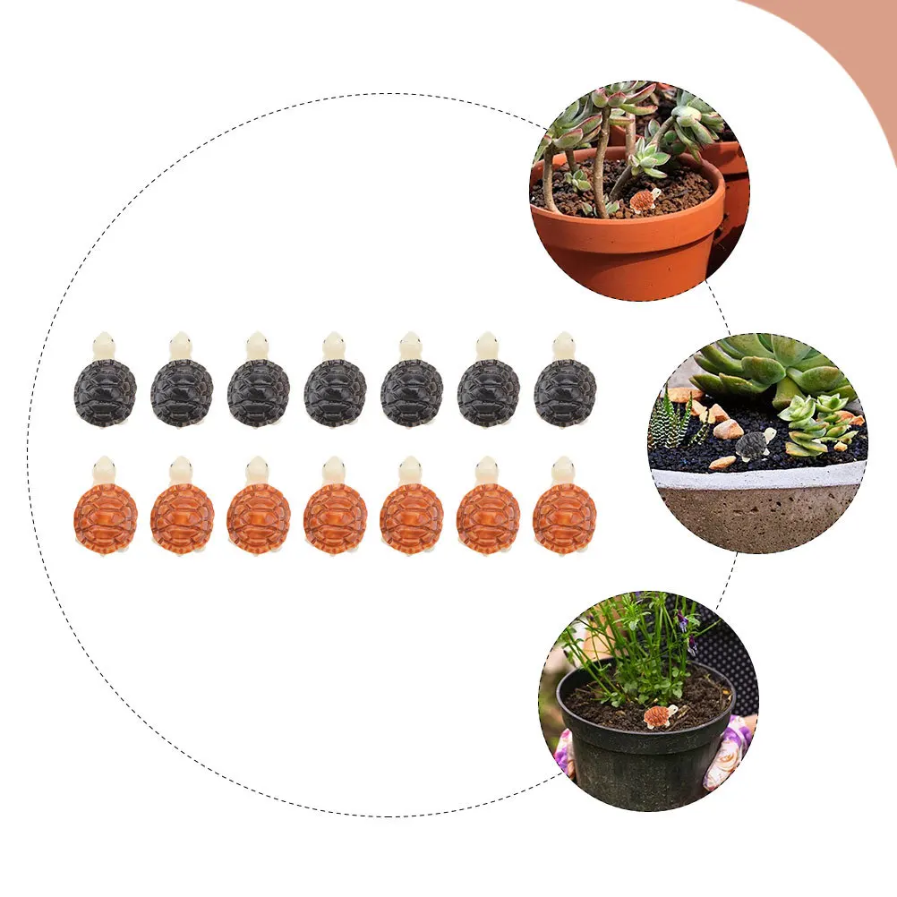 

22Pcs Resin Turtles Micro Landscape Decoration Mini Desktop Plant Pot Ornament Garden Decor Resin Turtle Simulation Turtle