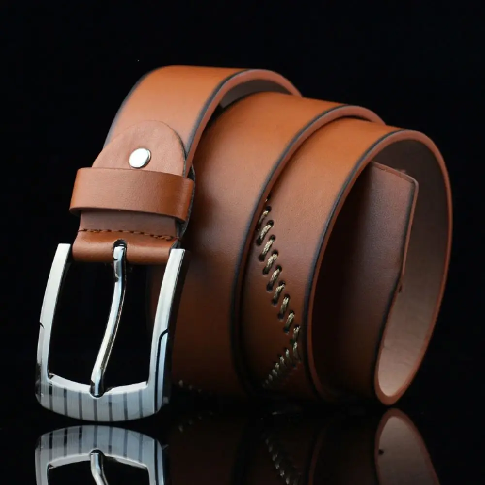 Мужской Роскошный дизайнерский ремень из искусственной кожи, модный брендовый универсальный ремень, повседневный ремень с пряжкой из сплава