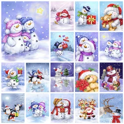 5D Diy Cartoon Santa Claus Diamond Painting Snowman Diamond Embroidery Penguin Diamond Mosaic Polar Bear Art Kit Christmas Gift
