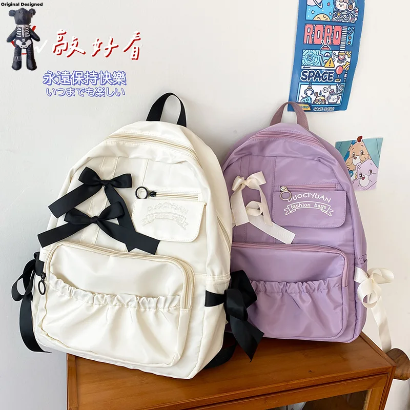 

Kawaii Women Backpack Cute School Bag For Teenager Girl Student Bookbag Laptop Large Rucksack Female Travel Bagpack Mochila