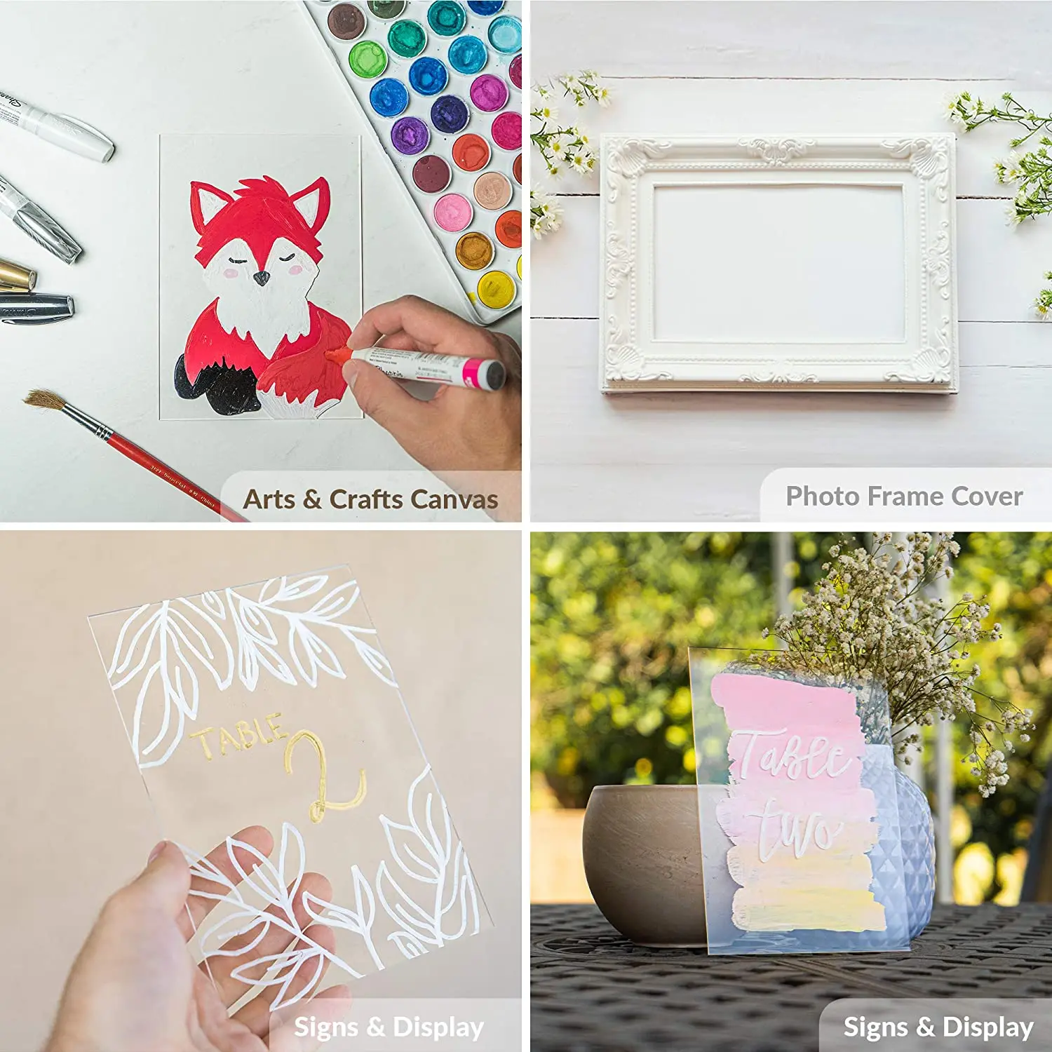 ABJT-ورقة أكريليك شفافة مصبوبة لزجاج شبكي 4 بوصة × 6 بوصة 0.08 بوصة سميكة (2 مم) لاستبدال إطار الصورة، شاشة ذاتية الصنع، حرفية