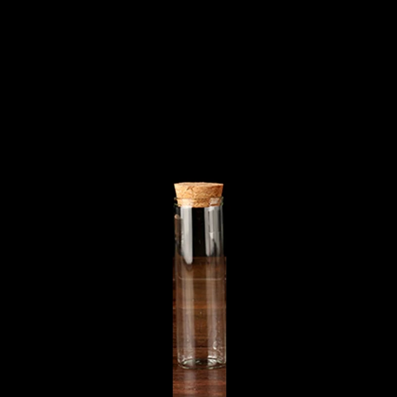 หลอดทดลองแก้วที่มีจุกไม้ก๊อกสำหรับการทดลองทางวิทยาศาสตร์เกลืออาบน้ำและการจัดเก็บขนมพรรคตกแต่งบ้าน