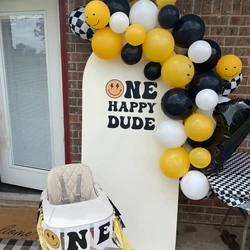 One Happy Dude Birthday Party Backdrop Wall Sticker Happy 1st Birthday for Balloon Arch Decal Home Decor
