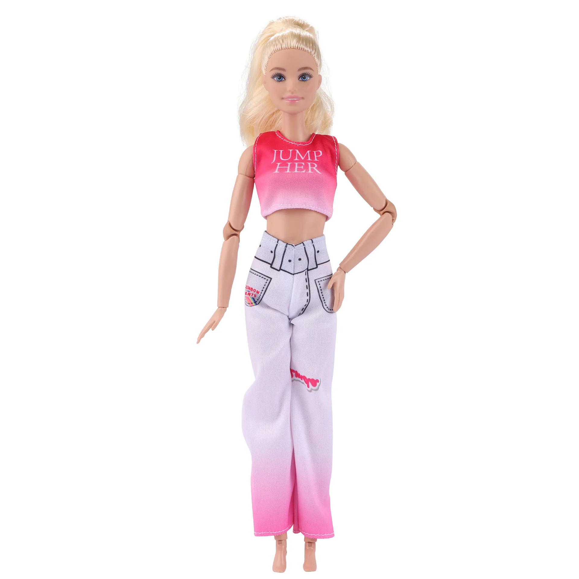 Nuevo conjunto de ropa de moda para muñeca Spice Girl de 30cm, chaleco de tendencia personalizado, pantalones, muñeca BJD 1/6, accesorios de vestir DIY, juguetes para jugar a las casitas