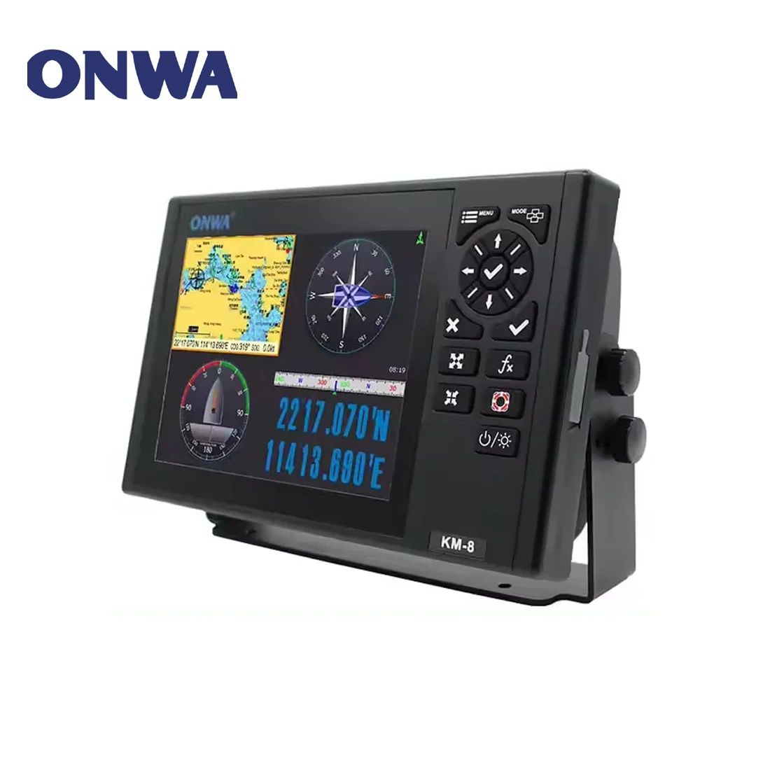 

ONWA KM series KM-8 8-inch Marine GPS Chart Plotter Multi Function Display supports Expanded Features