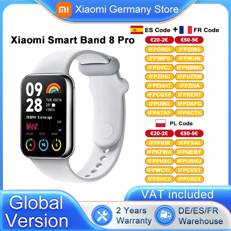 Global Version Xiaomi Mi Band 8 Pro Smart Band Health Management 14-day Battery 5ATM Waterproof