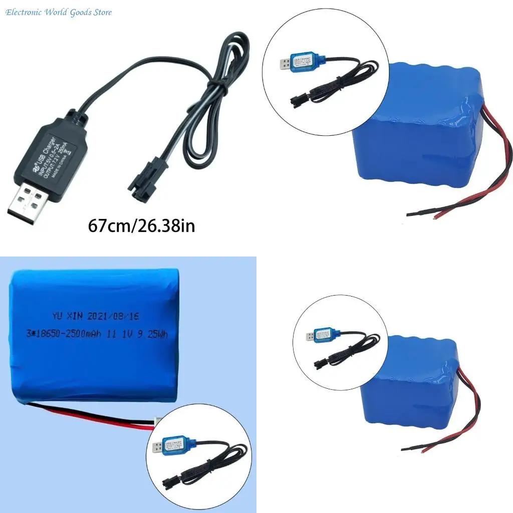 A3PD USB Cable SM2.0 2P Connectors for 7.2V 250mA NiMH NiCD Batteries with LED and Safe Charging