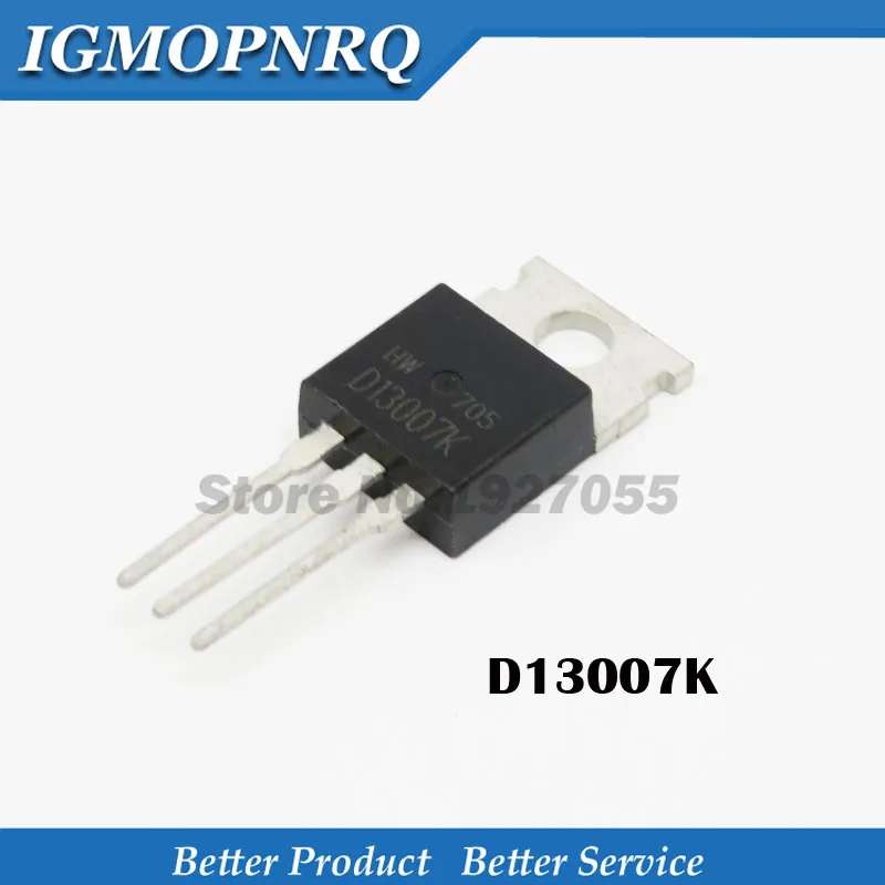 10pcs/lot D13007K 13007K  TO-220  220   8 a400v80w  High pressure quick switch  NPN transistor