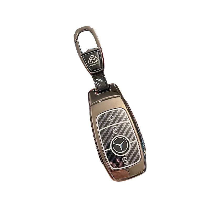 Car Alloy Key Case Key Bag Shell For Mercedes Benz 2022 C S Class W206 W223 S350 C260 C300 S400 S450 S500 Key Shell Protector 5
