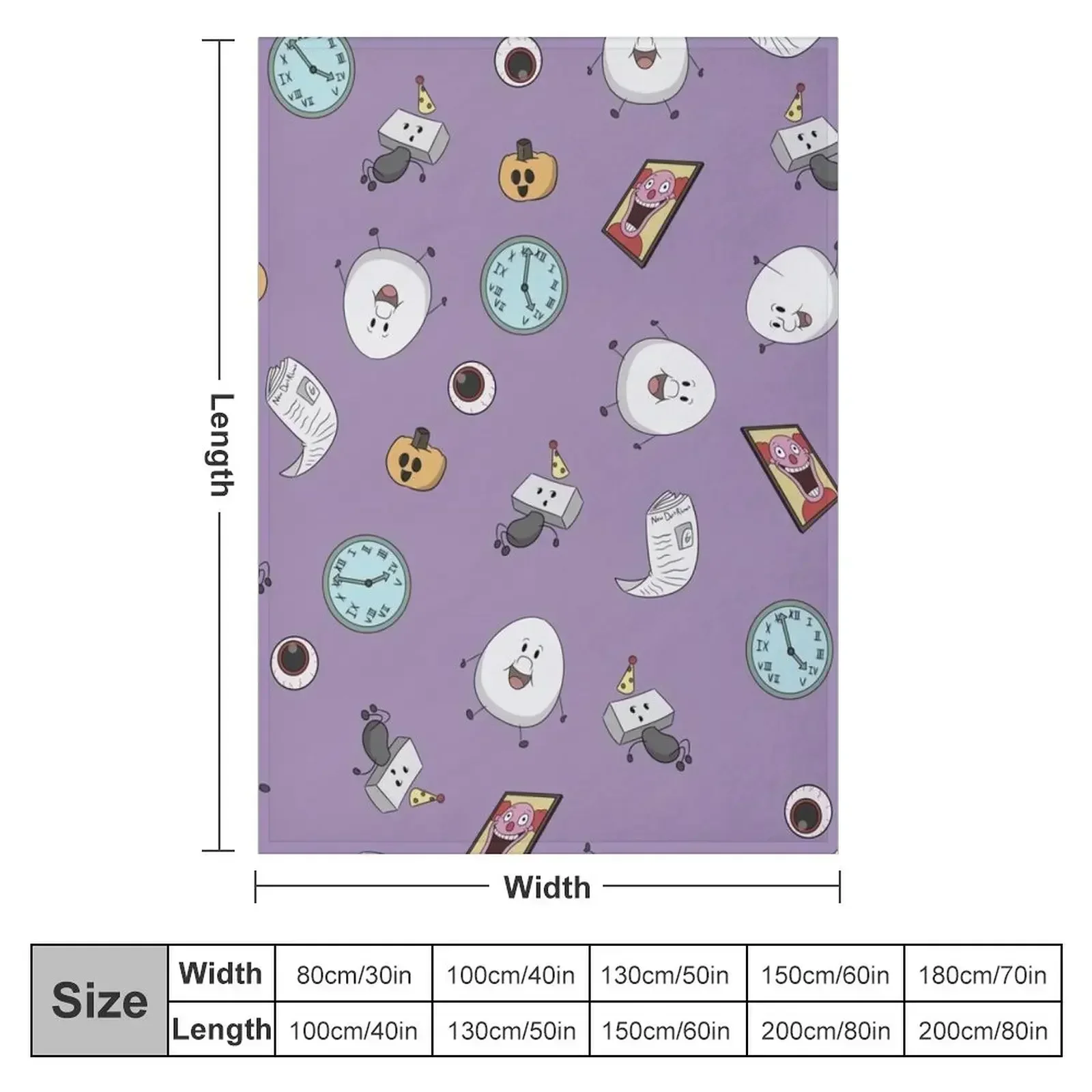 Flumpty's Time & Space - One Night at Flumpty's Throw Blanket Beach Personalized Gift Blankets