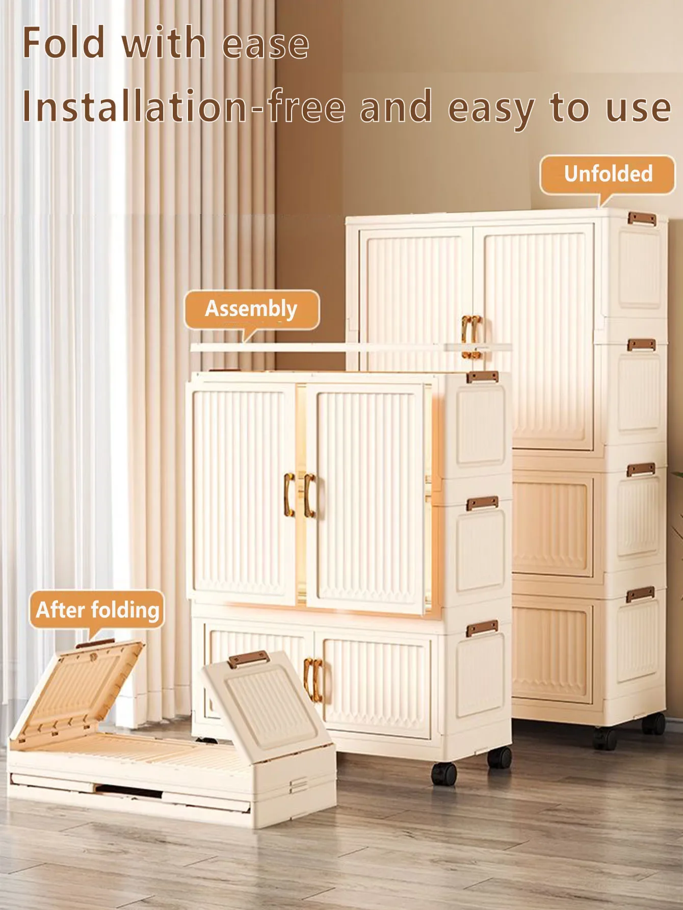 خزانة خشبية مقاومة للغبار، خزانة بأدراج، تنظيم منزلي، خزانة أثاث، نظام خزانة لغرفة النوم #3