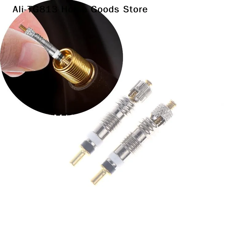 

[TG813]2/6/10Pcs Bike Repair Replacement Brass Tubeless Core Bicycle Removable Presta Valve Core For Road MTB Bike