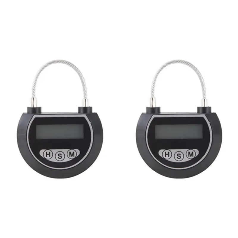 B23B 2PCS Electronic Time Lock Timer Lock Container Multi Function Time Lock Bin For Black