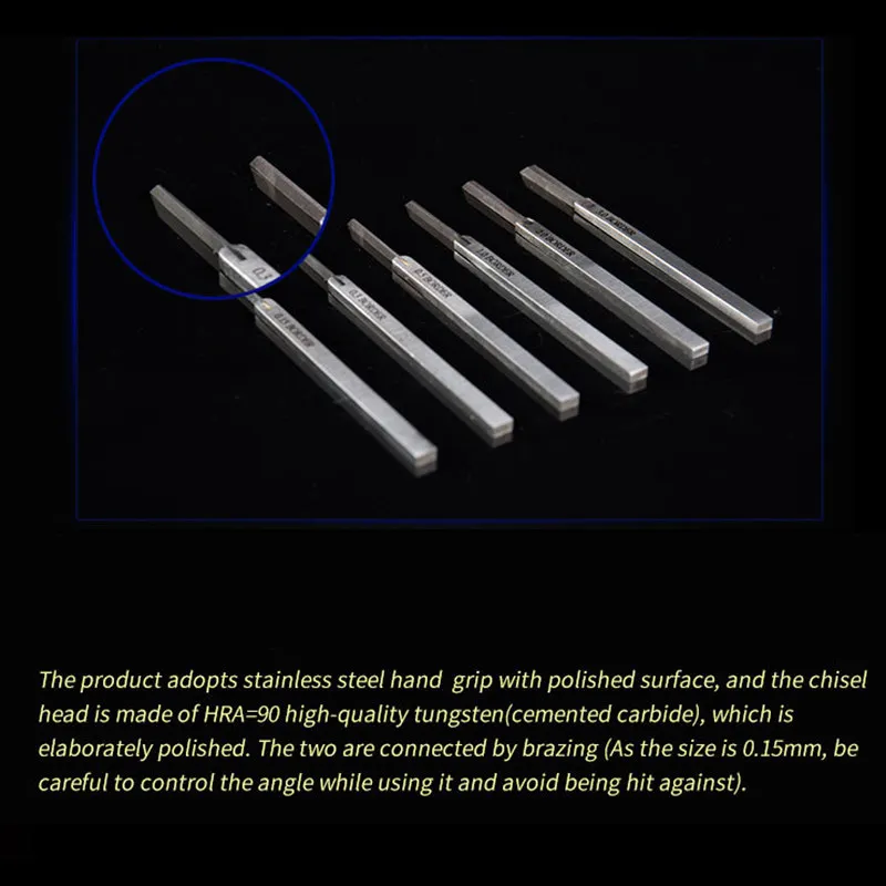 Imagem -05 - Precisão Cinzel Empurrando Faca Ferramentas Artesanais Tungstênio Aço Scriber Hand Grip Border Model Bd0007 015 Mm3 mm Alta