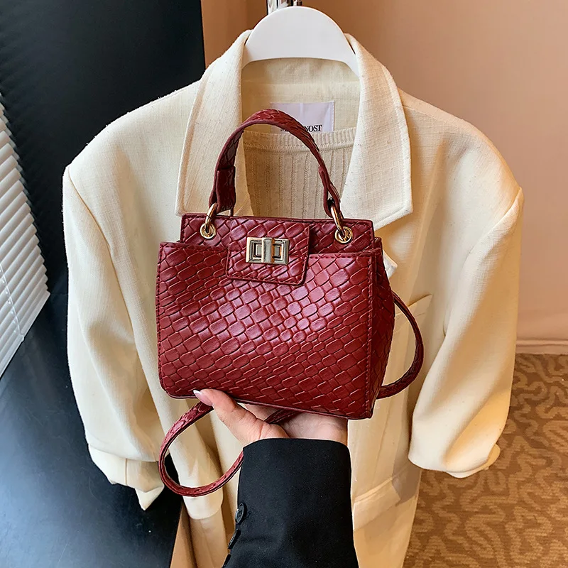 

​2025 Korean Stone Bag - Minimalist Crossbody Purse, Large Pebbled Vegan Leather Tote with Anti-Theft Pocket Eco Gift for Women​