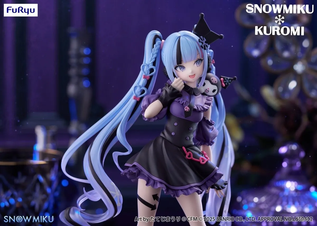 In Stock 100% Original Furyu Hatsune Miku Kuromi Trio Try IT Anime Action Figure Modle Toy Gift Original view 3