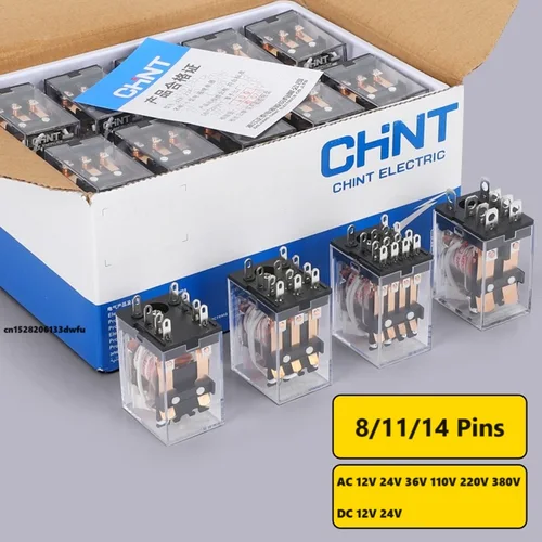 Imagen 1 del producto CHINT-MINI relé intermedio, JZX-22F(D)/2Z 3Z 4Z JQX-13F(D)/2Z AC 12V 24V 36V 110V 220V 380V RXM MY2NJ MY4NJ RXM2LB2BD
