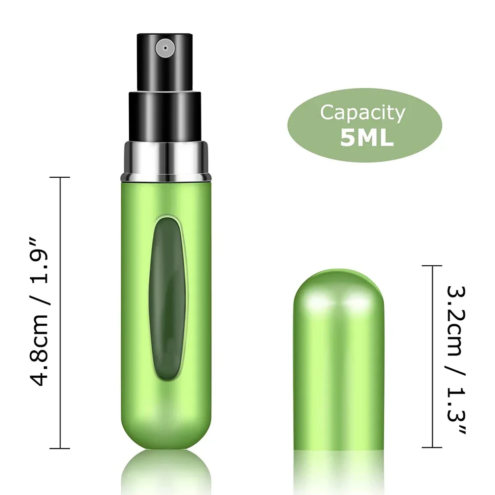 2 pz/lotto 5ml Mini Bottiglia di Profumo Riutilizzabile con Pompa di Profumo Spray Contenitore Cosmetico Vuoto Bottiglia Atomizzatore Per Strumento di Viaggio