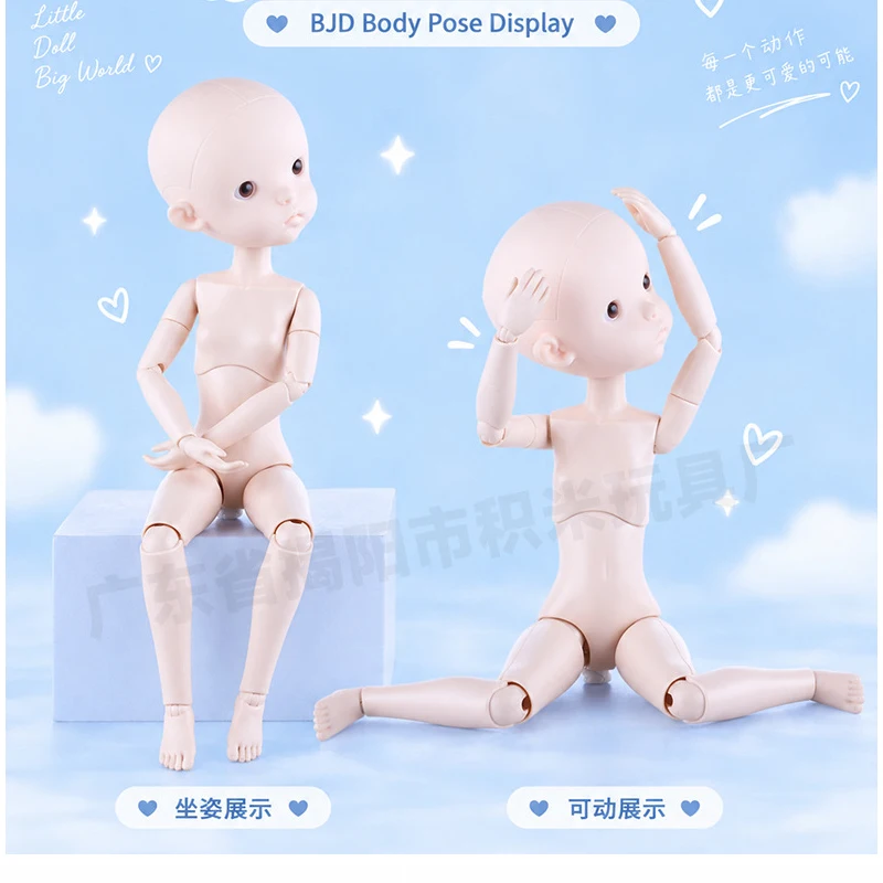 1/6 Scale Special Body BJD Doll Cute OB24 Doll Vinyl Head Joint Movable DIY Makeup Practice MJD Doll Replacement Plain Head+Body